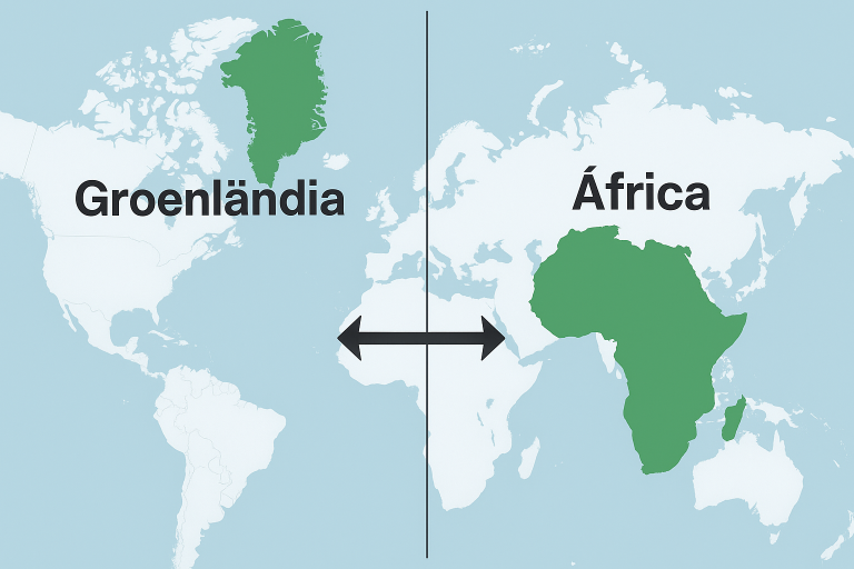 O mapa mundi que revela o tamanho real dos países (e vai te surpreender!)